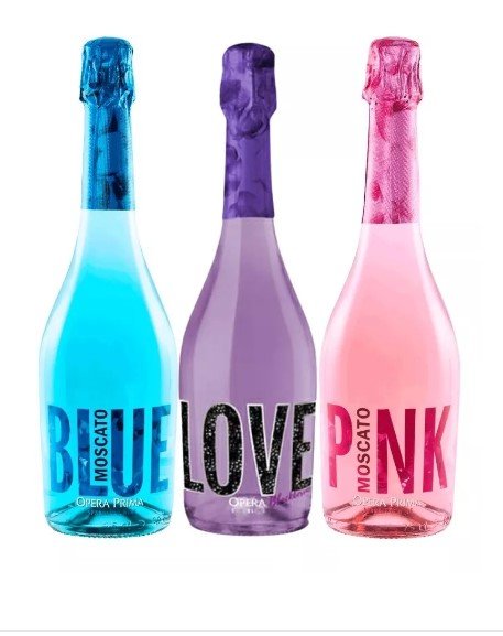 3x Espumantes Opera Love- Pink-Blue