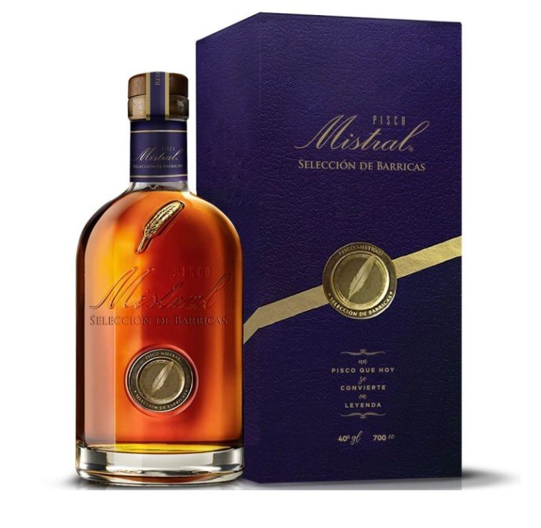 Pisco Mistral Seleccion De Barrica 40° 700cc En Estuche