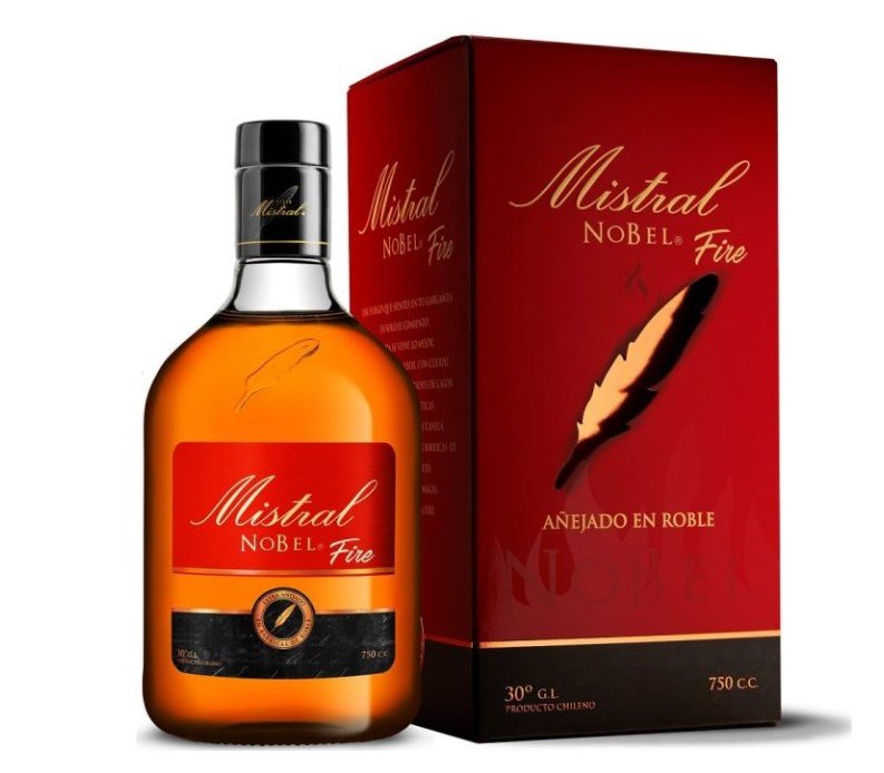 Pisco Mistral Nobel Fire 750cc