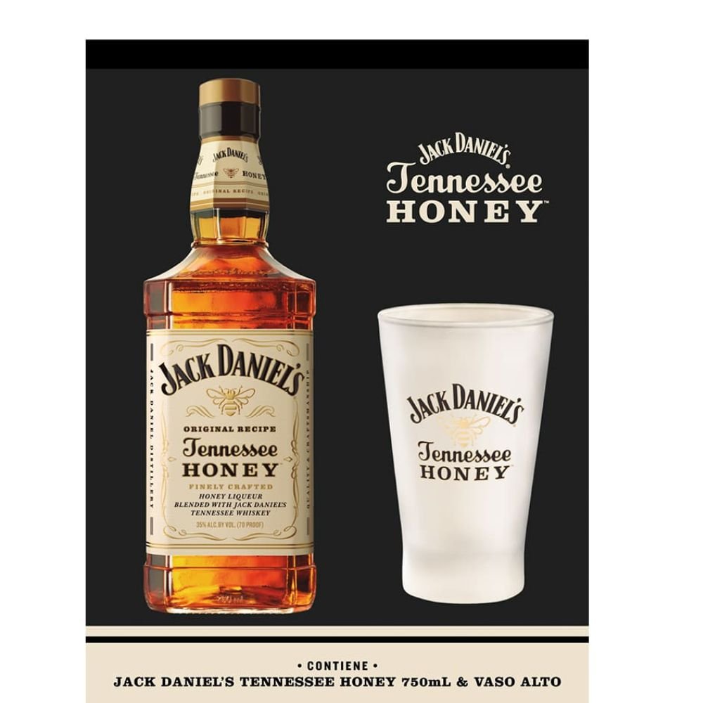 Pack Jack Daniels Honey 750cc + 1 Vaso
