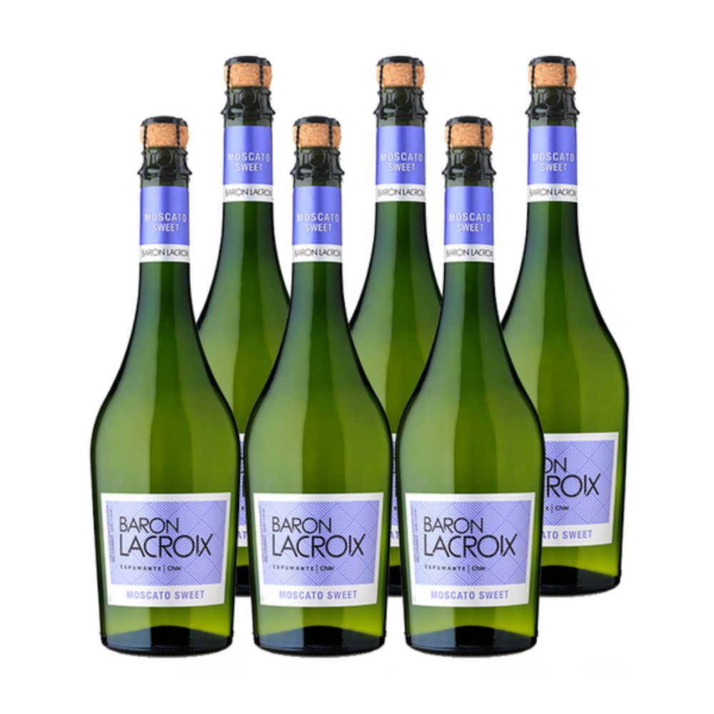 6x Espumante Baron Lacroix Moscato Sweet 750cc