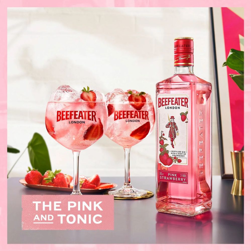 GIN BEEFEATER LONDON PINK STRAWBERRY 750CC - Imagen 2