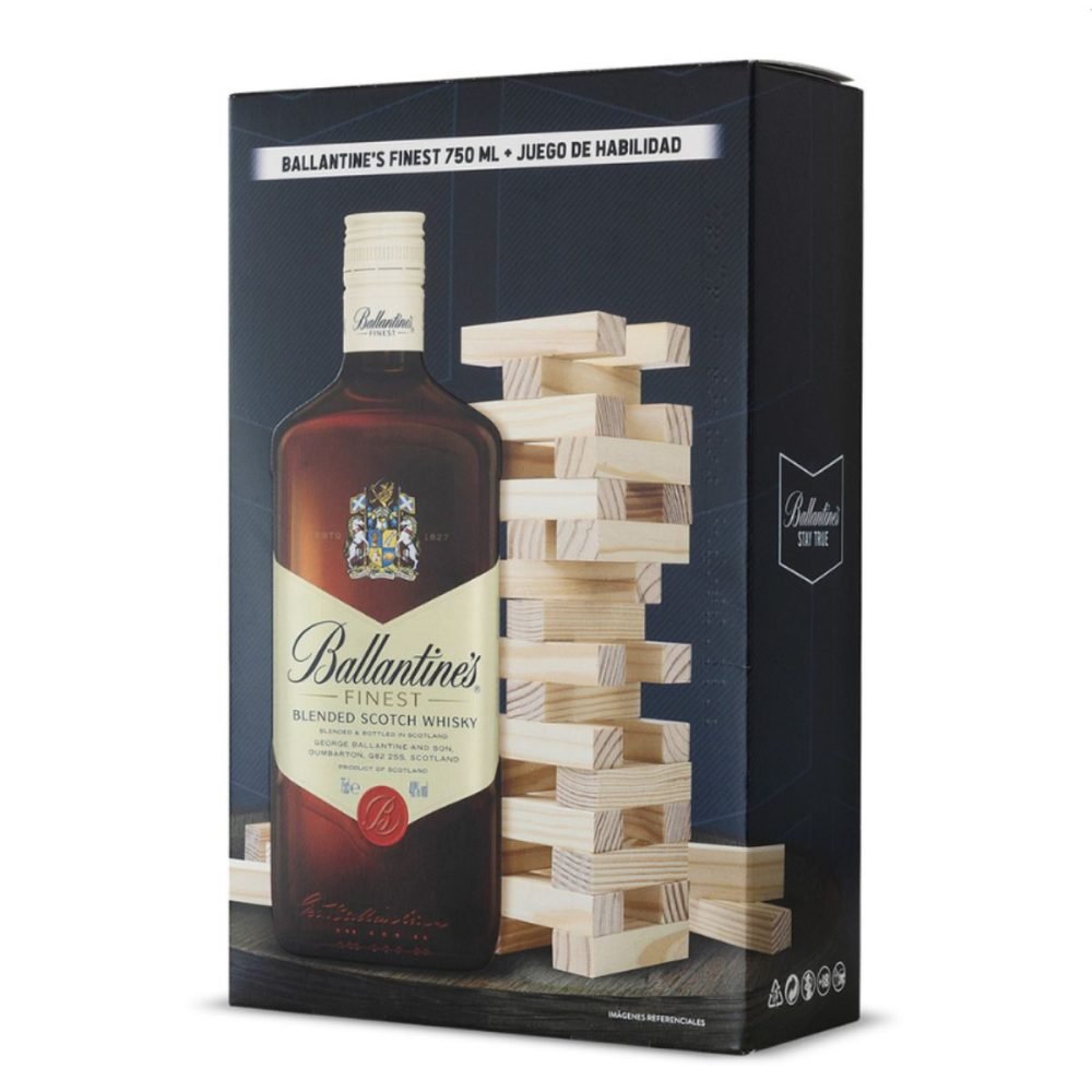 KIT BALLANTINES + JENGA 1x Whisky Ballantines Finest 750cc 40º
