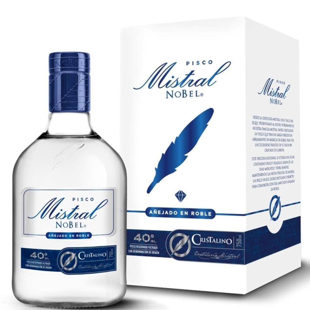 Pisco Mistral Nobel Cristalino 40° 750cc