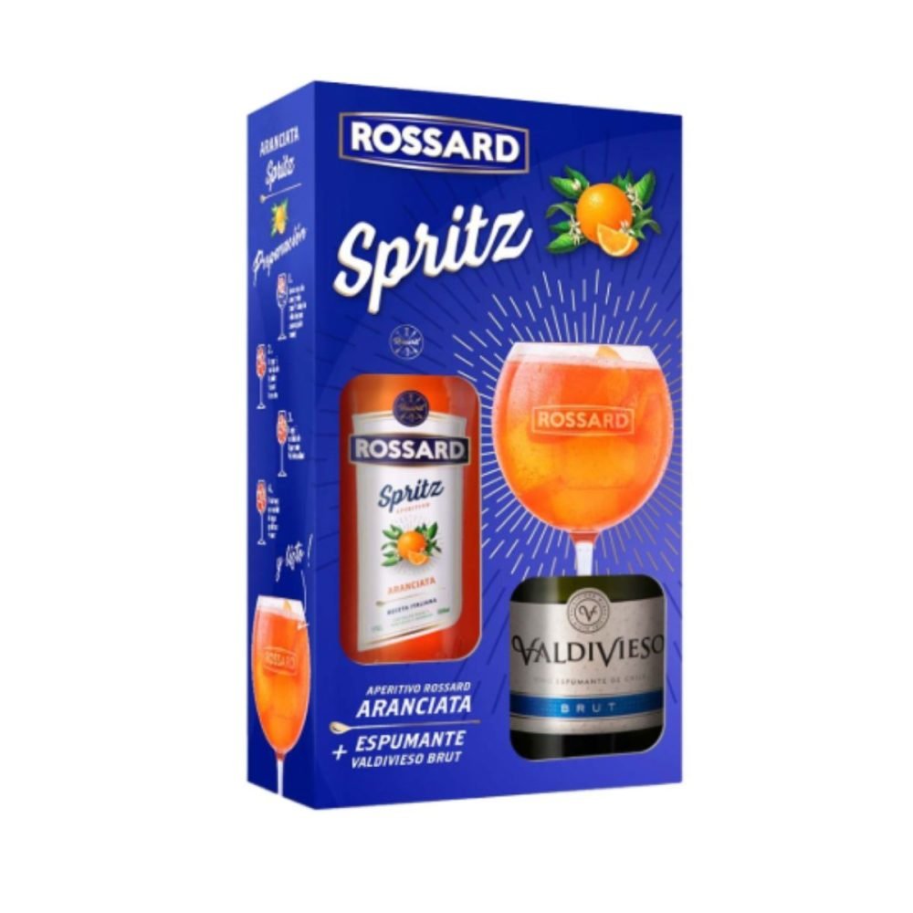 Kit Rossard Licor Aperitivo Rossard Aranciata 1 Litro 11° alc. + 1x Espumante Valdivieso Brut 750cc