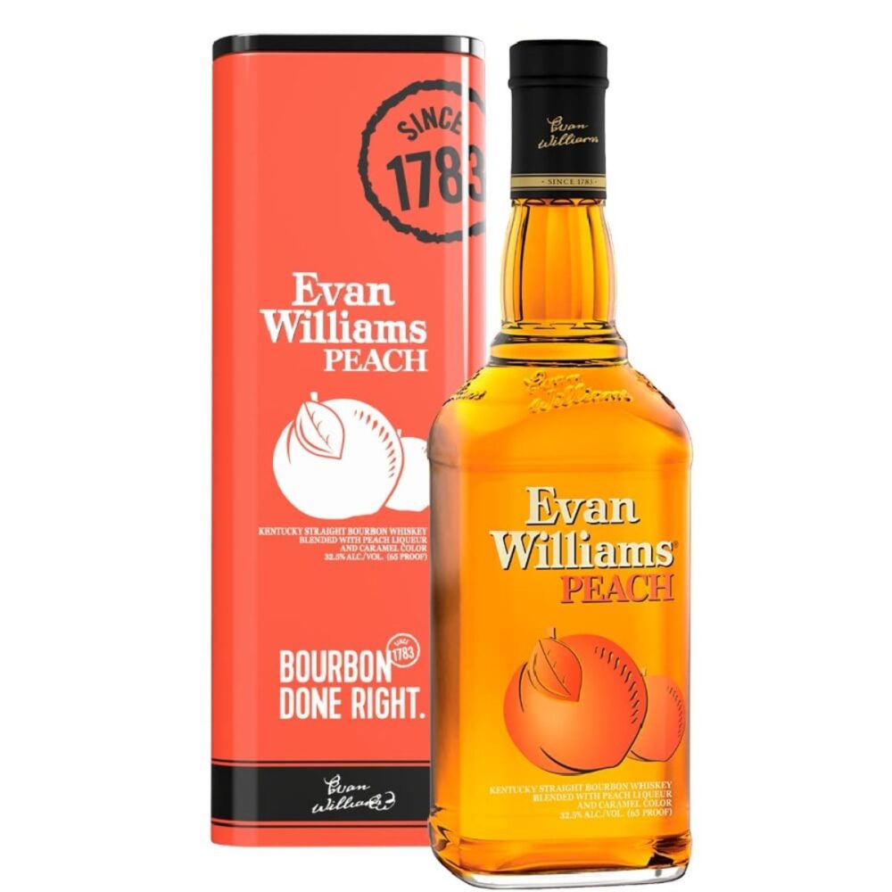 Whiskey Evan Williams Peach Tin Box 750cc
