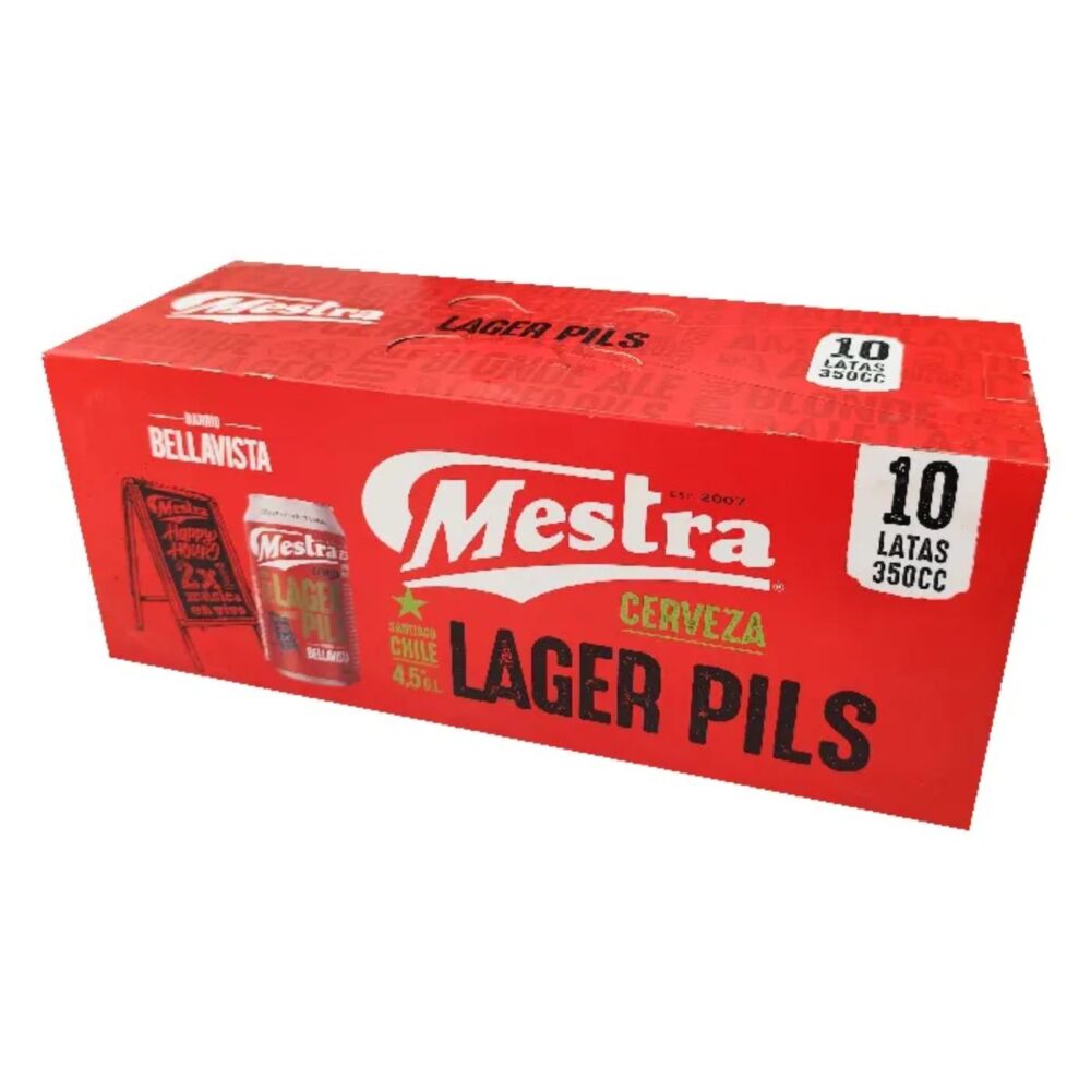 Pack 10x Cerveza Mestra Lager Pils 350cc